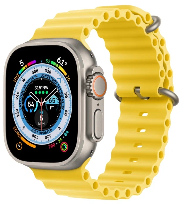Apple Watch Ultra 49 mm GPS + Cellular Titanium Case Ocean band Yellow