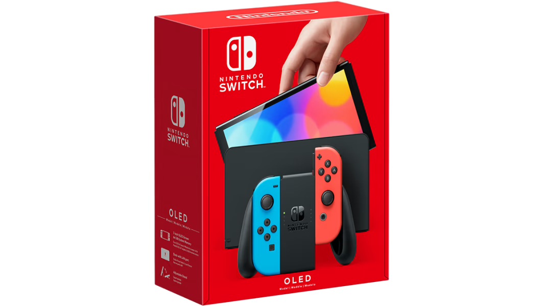 Nintendo Switch - OLED-модель Neon Blue / Неоново-красный комплект