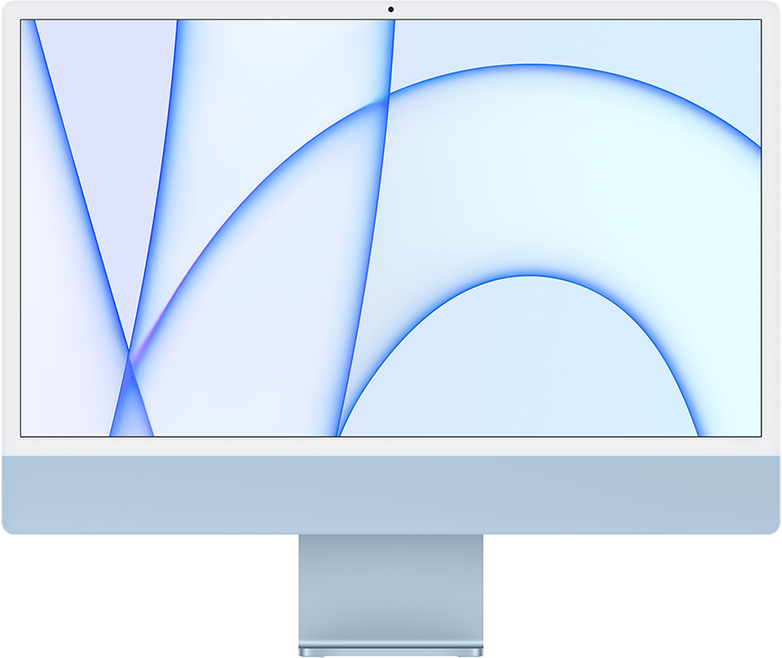 Apple iMac 24" Retina 4,5K, M1 (8C CPU, 8C GPU), 8 ГБ, 256 ГБ SSD, Blue (MGPK3)