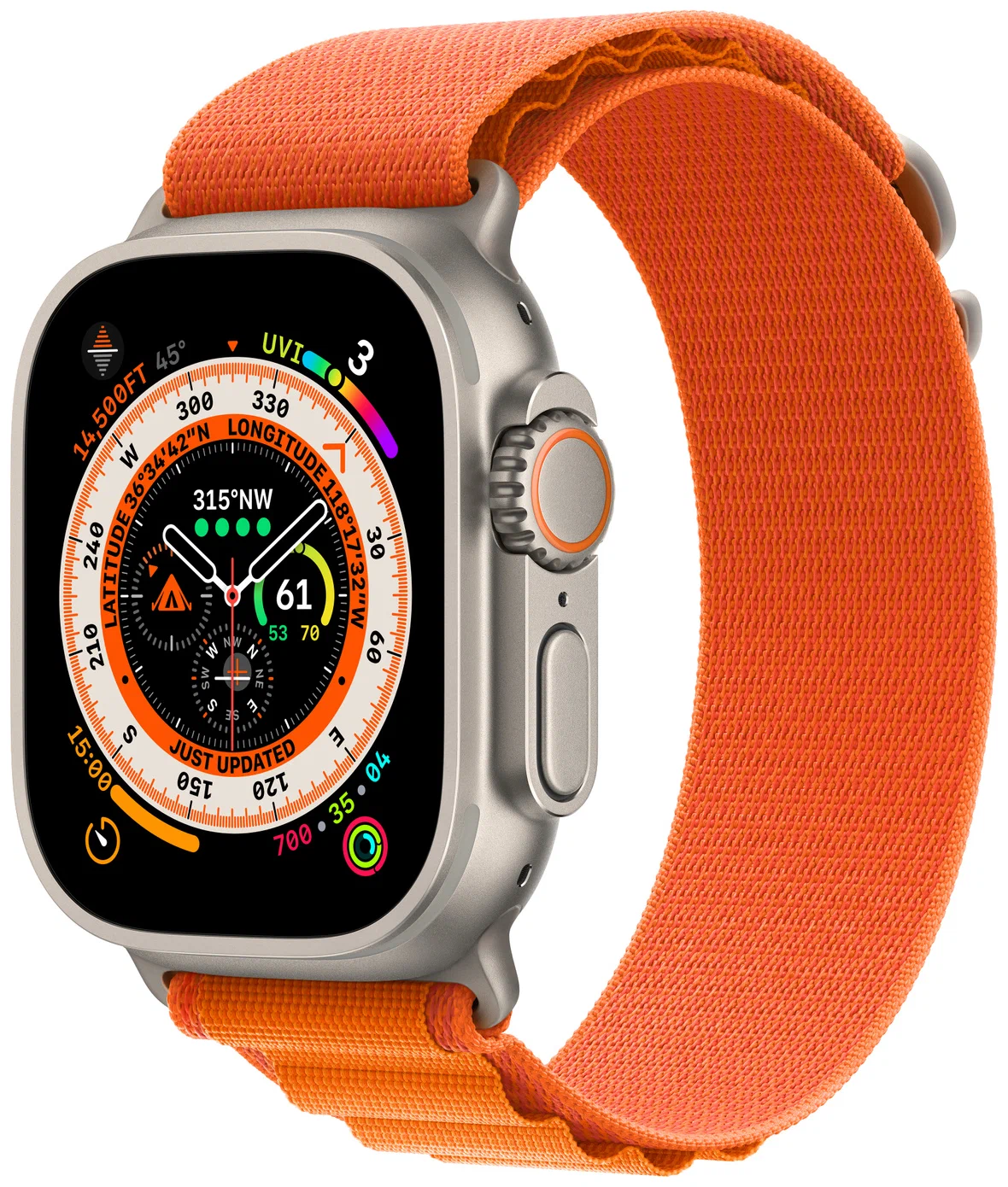 Apple Watch Ultra 49 mm GPS + Cellular Titanium Case Alpine Loop Orange